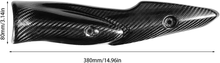 BOROCO Motorrad Auspuff Hitzeschild, Motorrad Auspuffanlage, Kohlefaserrohr Hitzeschild Schalldämpfe