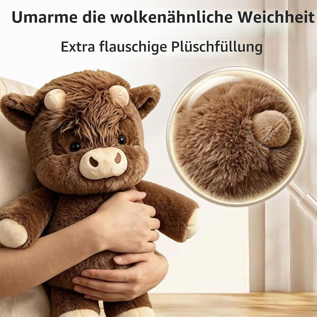 Running Cow Plushs, 45 cm Kuh Kuscheltier, Laufenden Kuscheltier Kuh, Hochlandrind Stofftier Plüscht