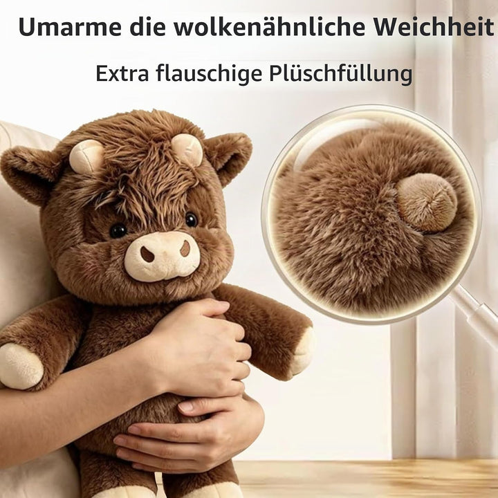 Running Cow Plushs, 45 cm Kuh Kuscheltier, Laufenden Kuscheltier Kuh, Hochlandrind Stofftier Plüscht