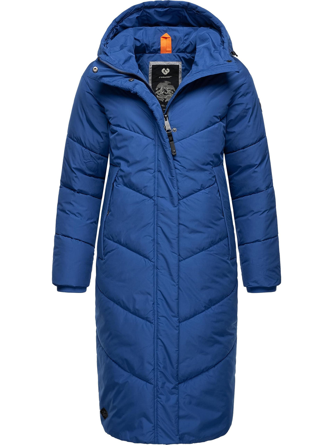 Ragwear Damen Winterjacke Langer Regenmantel Steppmantel wasserdicht warm gefüttert mit Kapuze Sumin