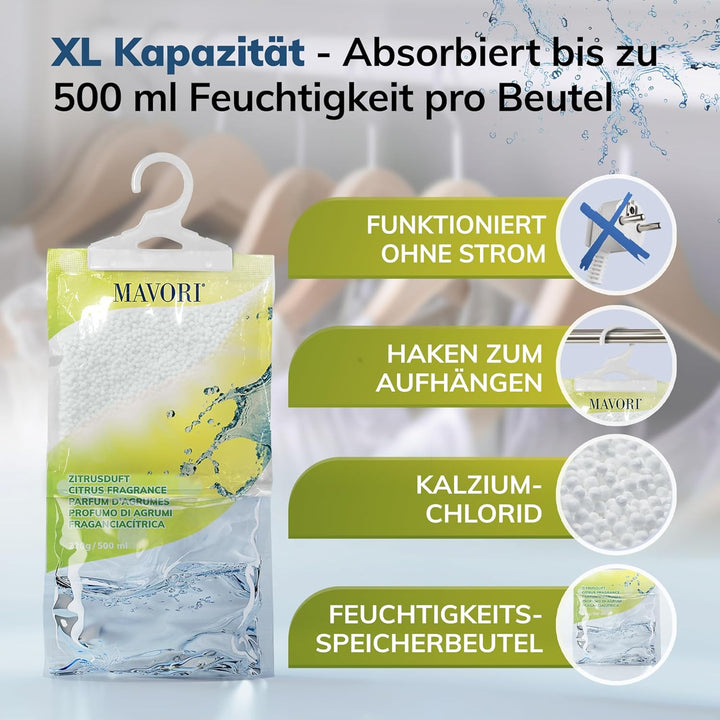10er Set Luftentfeuchter zum Aufhängen I Luftentfeuchter Beutel I Entfeuchter Schrank und Feuchtigke