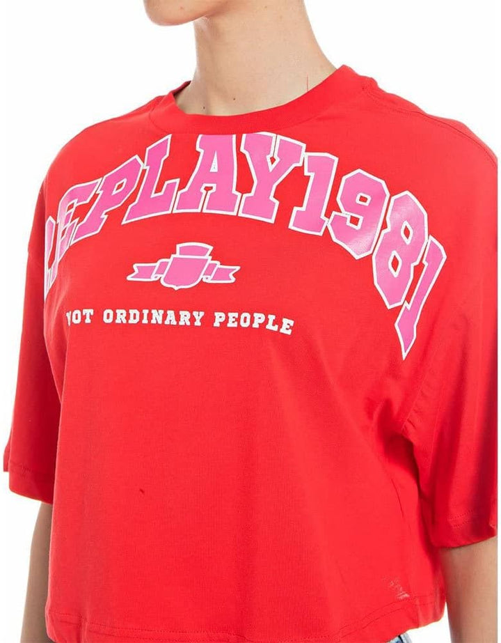 Replay Damen T-Shirt L 159 Red, L 159 Red