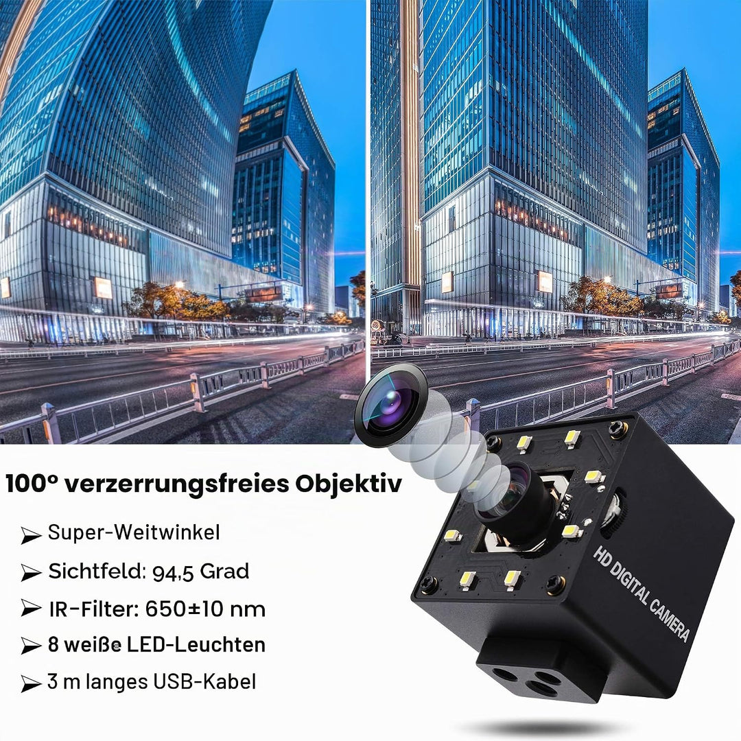 SVPRO Autofokus 4K USB Kamera 30pfs UHD Computer Kamera IMX415 Sensor, 100° No Distortion Objektiv M