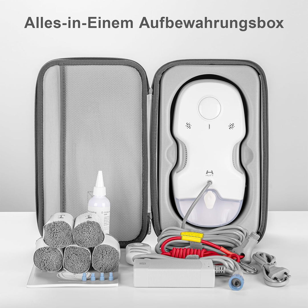 HUTT C6 Fensterputzroboter mit Sprühfunktion, Elektrischer Fensterputzer Fernbedienung mit 80ML Tank