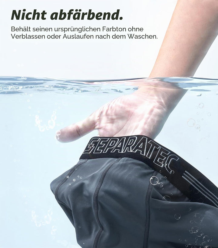 Separatec Boxershorts Herren Mehrfachpackung Sport Schnell trocknend Doppelbeutel Dual Pouch Unterho