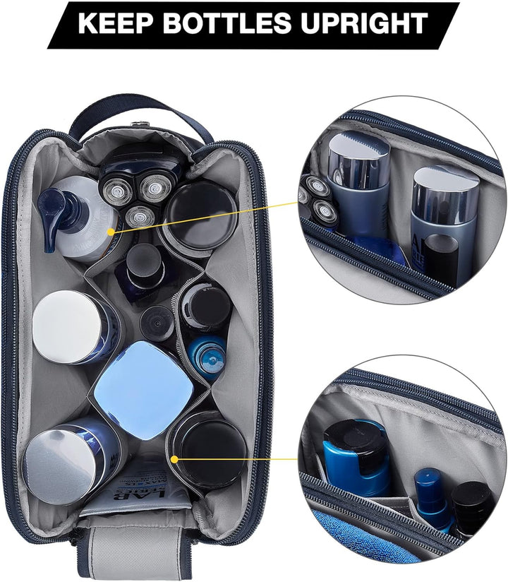 BAGSMART Kulturtasche für Herren,Travel Toiletry Organizer Dopp Kit Wasserabweisende Rasiertasche fü