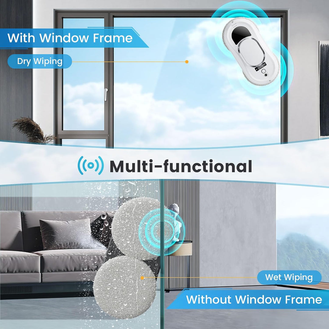 Fensterputzroboter 3000PA Fensterputzer Elektrisch Automatischer Fensterroboter Fensterreiniger Robo