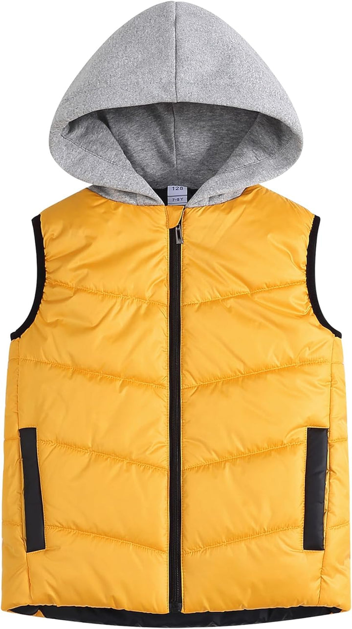 SEAUR Daunenweste Kinder Winter Kapuzenweste Jungen Mädchen Weste Outdoor Winddicht Leicht Pufferwes