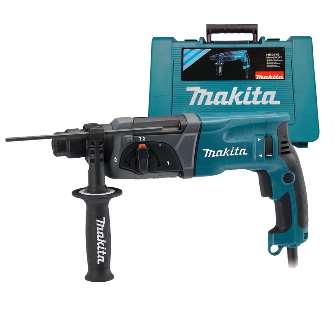 Makita HR2470 Bohrhammer für SDS-PLUS 24 mm Plus-Bohrhammer ohne Bohrerset Türkisblau, Plus-Bohrhamm