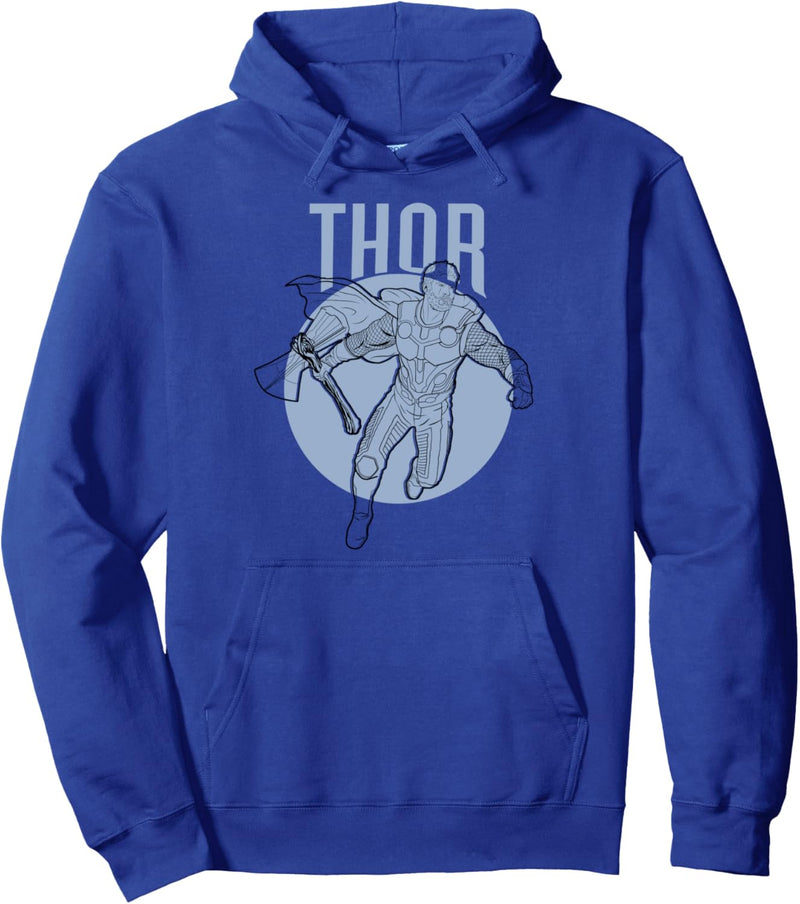 Marvel Avengers Endgame Thor Outline Poster Pullover Hoodie