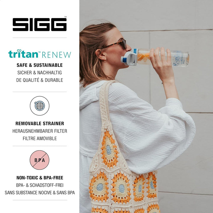 SIGG - Tritan Renew Trinkflasche - Total Clear ONE - Für Kohlensäurehaltige Getränke Geeignet - Spül