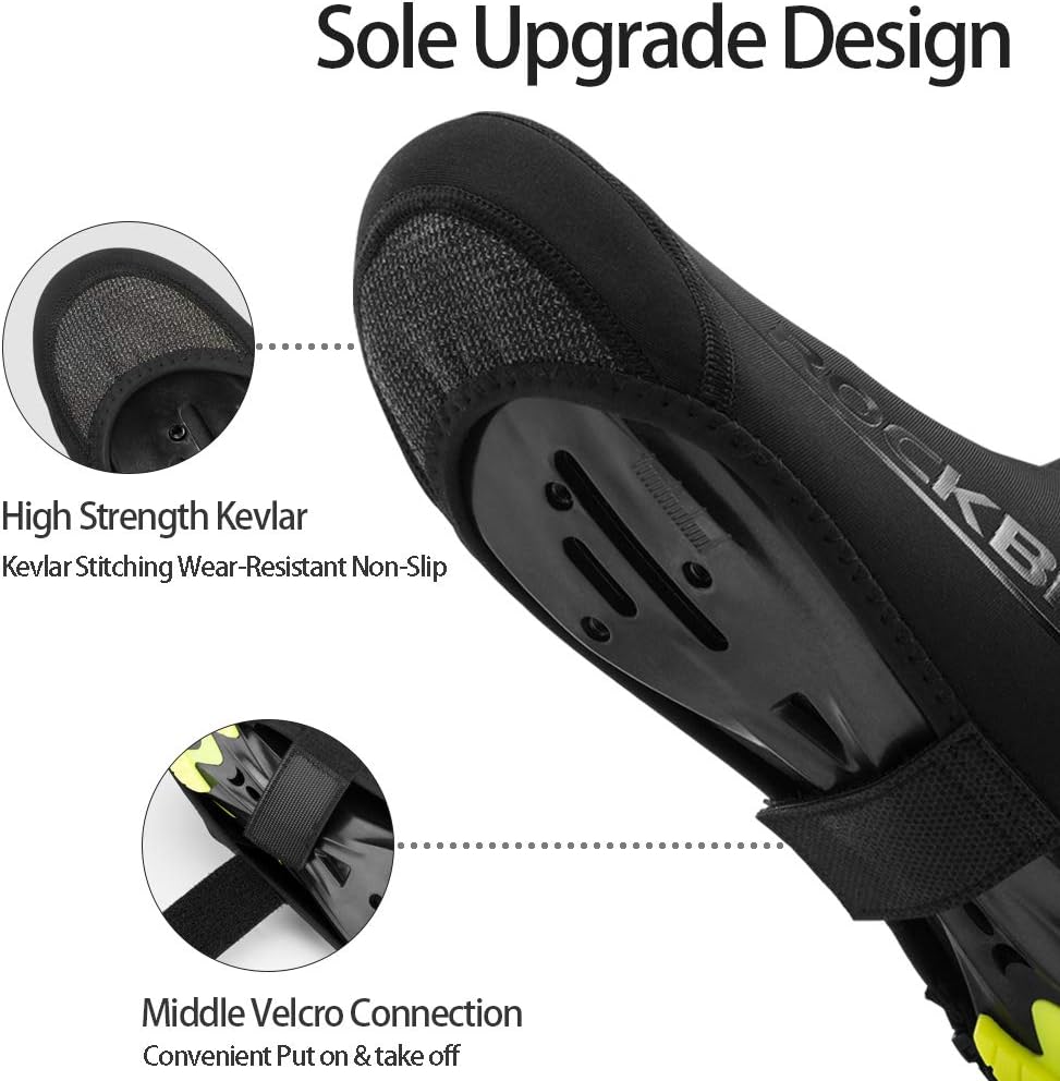 ROCKBROS Überschuhe Fahrrad Shoecover Überzieher für Radsport Rennrad MTB Abdeckung Windfest Damen H