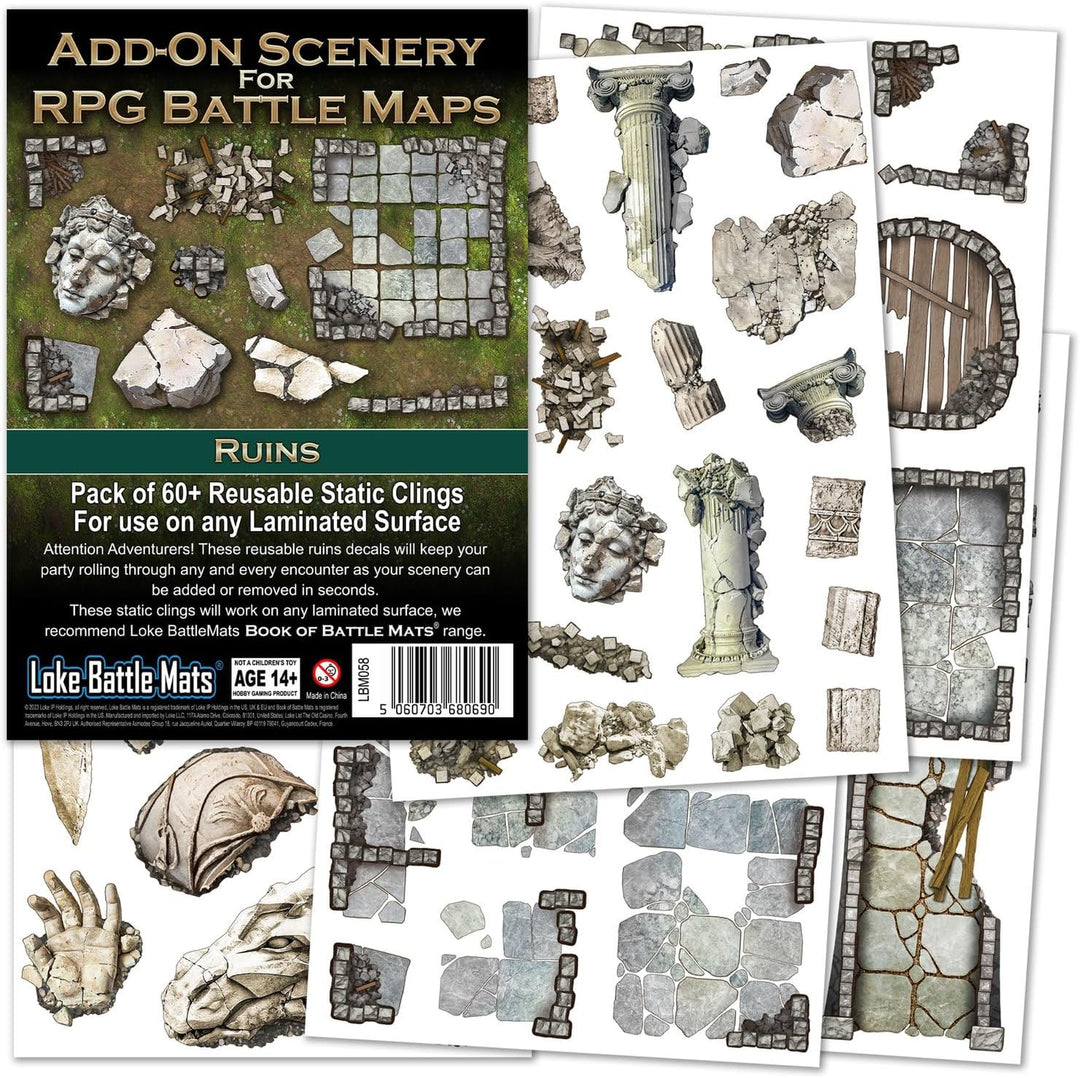 Loke Battlemats | Add On Scenery for RPG Maps Ruins | RPG | Accessory | Ages 14+ | English