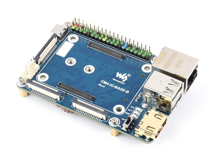 Waveshare Mini Base Board Designed for Raspberry Pi Compute Module 4 Powerful Functions in A Small S