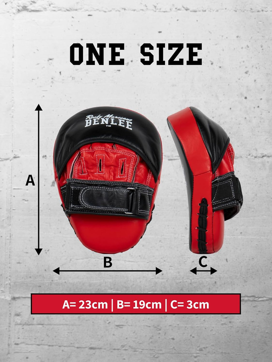 Benlee Pratzen Leder Tucson Black/Red Einheitsgrösse, Black/Red Einheitsgrösse