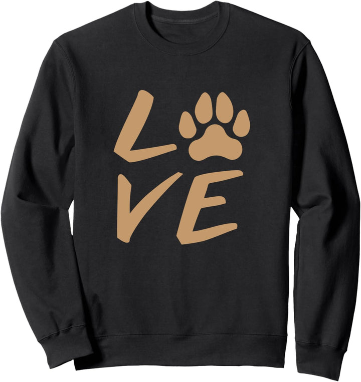 Dog Owner Gifts Love Dog Paw Print Animal Paw Dog Lover Gift Sweatshirt