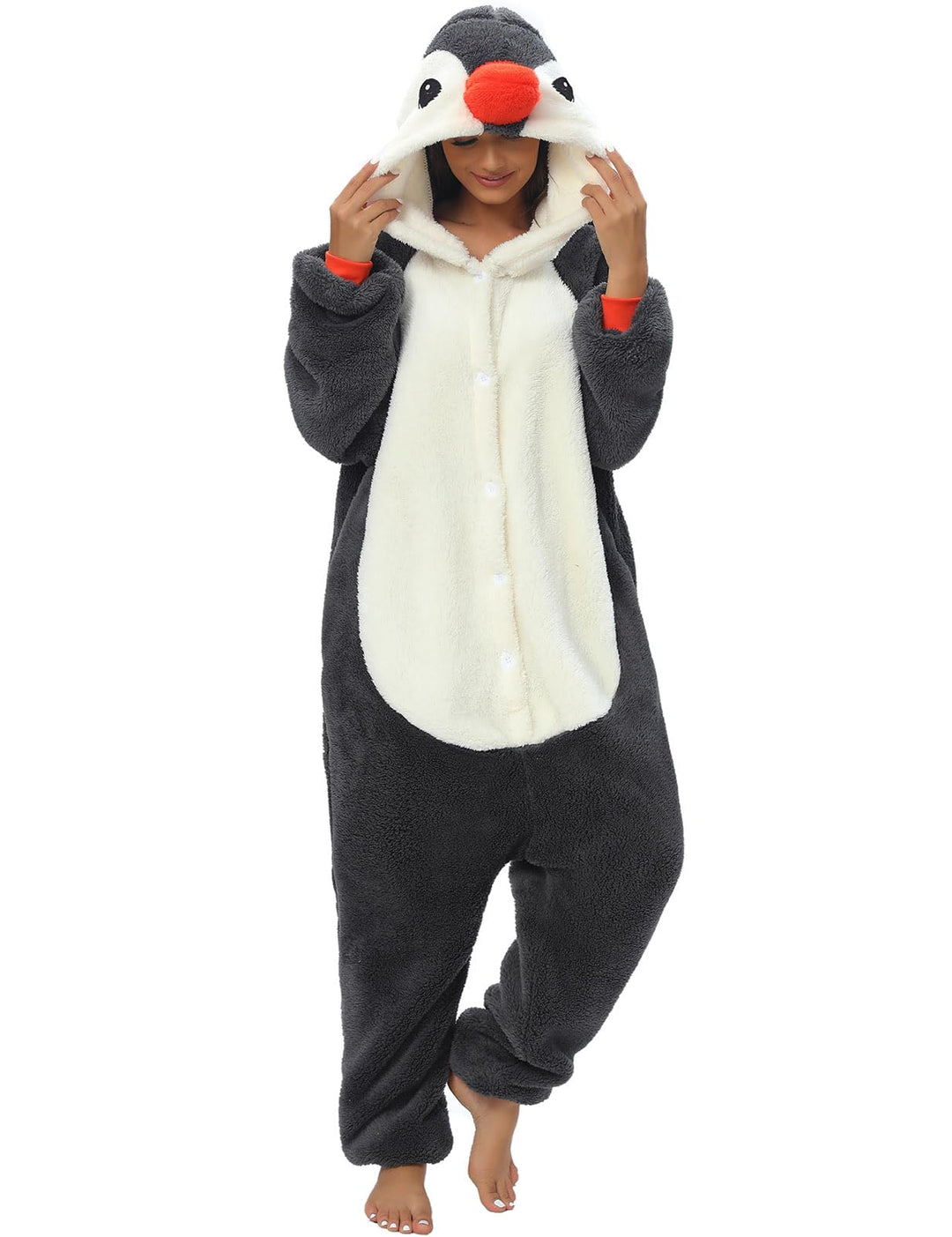 LATH.PIN Pyjamas Jumpsuit Panda Unisex Erwachsene Tier Onesie Cosplay Halloween Karneval Kostüme Dam