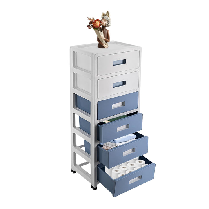Schubladenschrank Kunststoff, Aufbewahrungsturm Mit 6 Schubladen, Schubladencontainer Rollcontainer
