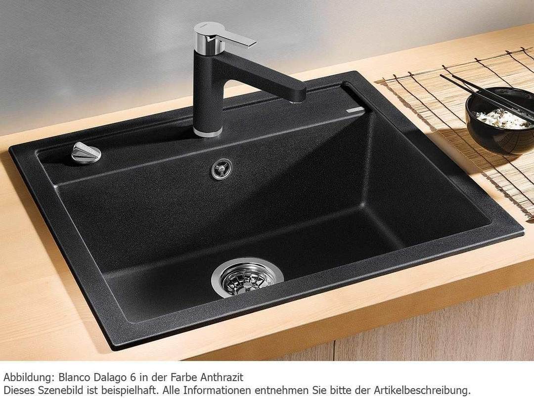 BLANCO DALAGO 6 | SILGRANIT felsgrau | Einbauart: Einbau von Oben | mit Ablauffernbedienung | 60er U
