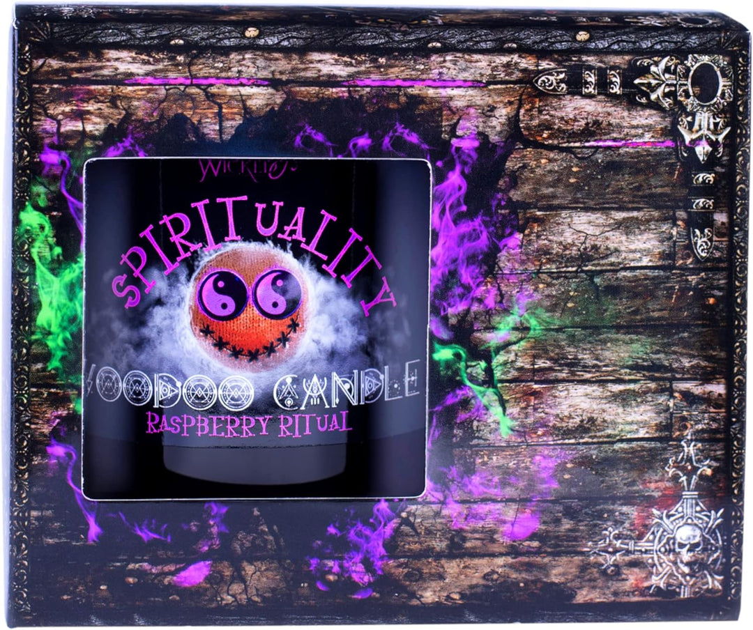 Naturally Wicked Voodoo Spiritualitäts Kerze | Inc Voodoo-Puppe & Kristallstab | Vegane Kristallzaub