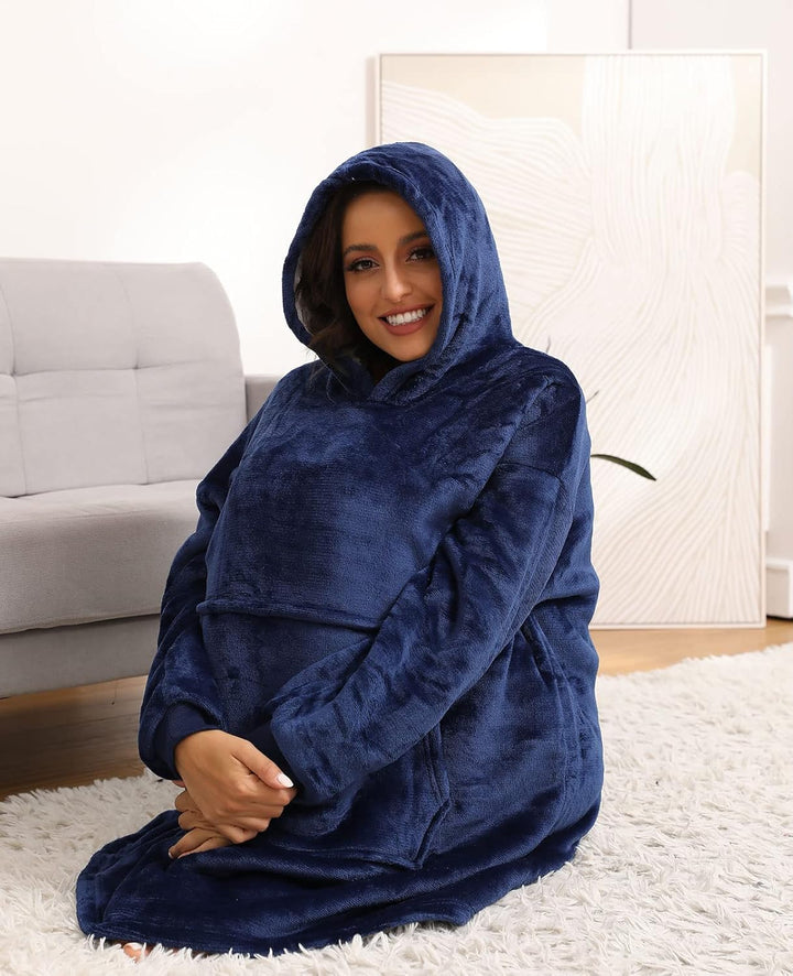 Sendowtek Übergrosse Hoodie Decke Damen Oversized, Sherpa Deckenpulli Weich Super Warme Komfortable