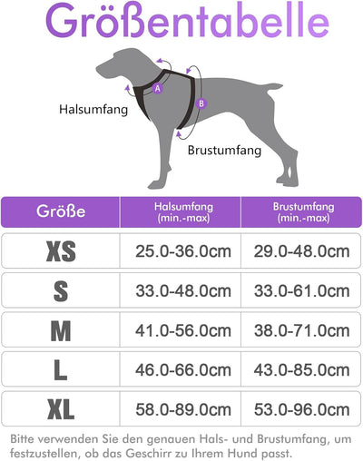 rabbitgoo Hundegeschirr Mittelgrosse Hunde Anti Zug Geschirr Hund mit Kontrolle No Pull Verstellbar