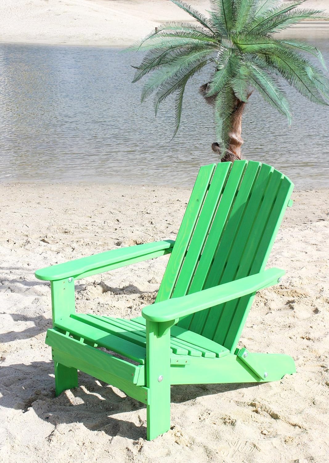 DanDiBo Strandstuhl Holz Grün Gartenstuhl klappbar Adirondack Deckchair, Grün