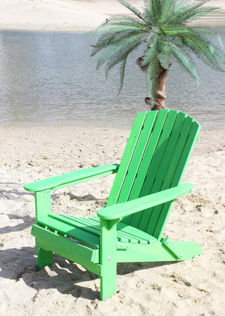 DanDiBo Strandstuhl Holz Grün Gartenstuhl klappbar Adirondack Deckchair, Grün