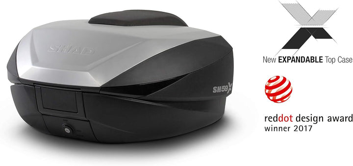 Expandable Top Case SH59X Aluminium Single, Single