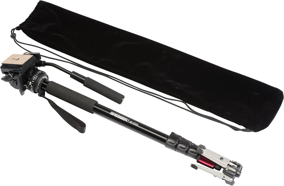 Bresser F002019 MP-274VH Traveler Einbeinstativ mit Standspinne Schwarz