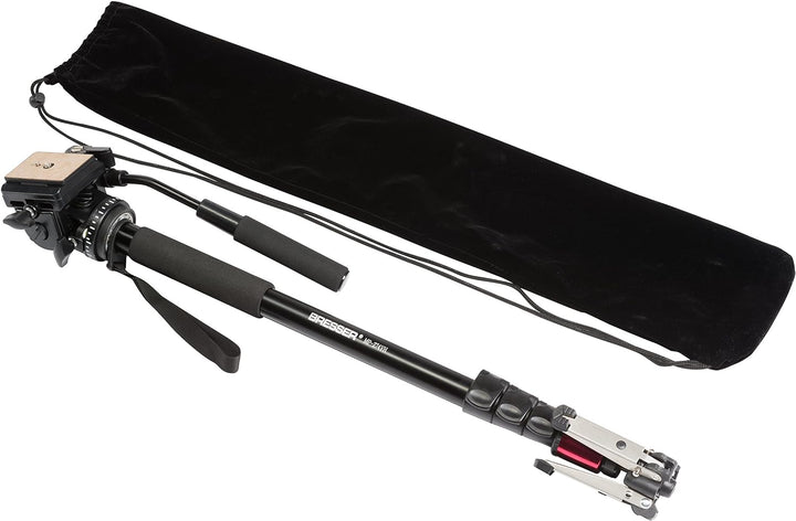 Bresser F002019 MP-274VH Traveler Einbeinstativ mit Standspinne Schwarz