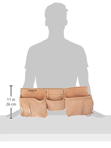 Kunys AP1300 Leder-Schürze für Zimmermann/Schreiner, Braun, 45,69 x 10,21 x 25,4 cm