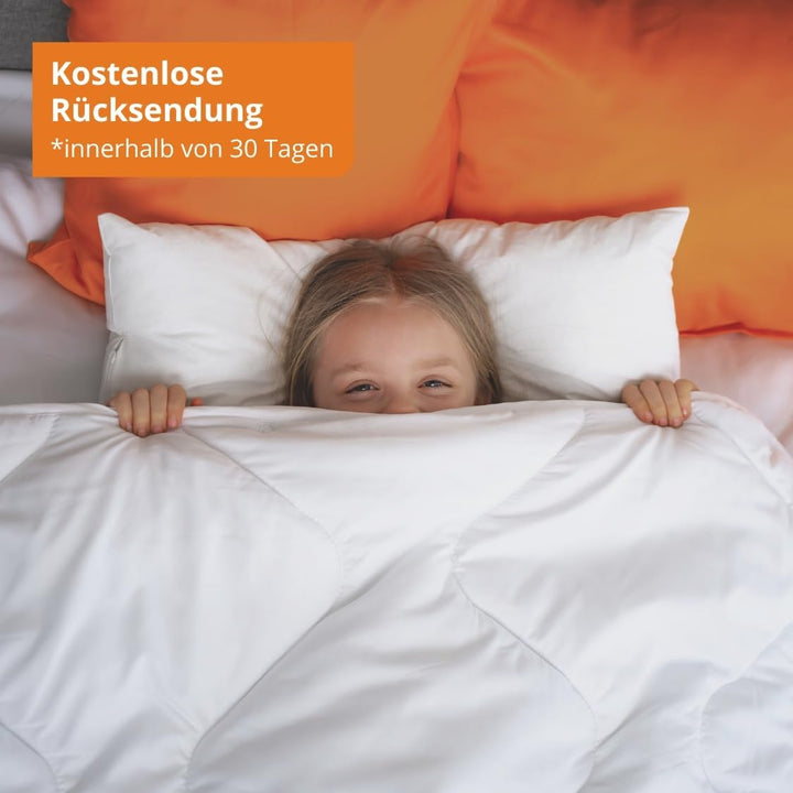 sleepling 197120 Kinder Betten Set | Kinderkopfkissen Kissen 40 x 60 cm + Bettdecke 100 x 135 cm Som