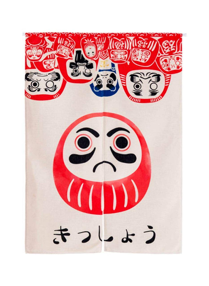 LIGICKY Japanischer Stil dick Leinen Noren Lang Vorhang Tür Vorhang Raumteiler Tapisseri für die Hei