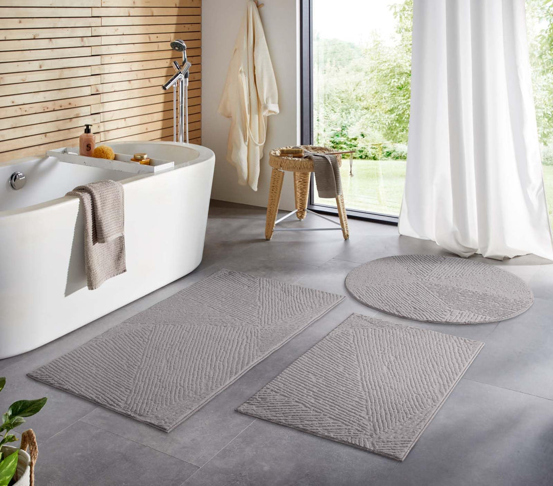 Taracarpet Badematte Badvorleger Homestyle rutschfest waschbar Badezimmerteppich Badewannenmatte, Ba
