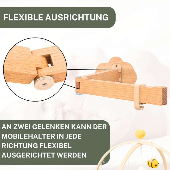 ASTREIN® | Mobile Baby | Baby Mobile Halterung Wand | Baby Mobiles Holz | Mobile Halterung Wickeltis