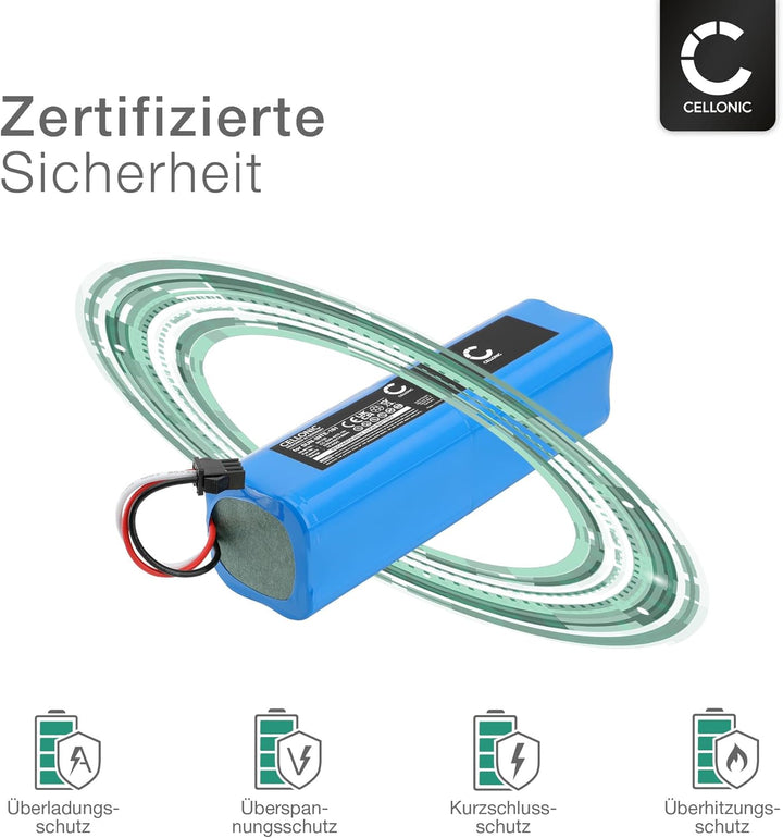 CELLONIC 1x Akku für Staubsauger Kompatibel mit Proscenic M6 Pro, M7 Pro, LDS M7 Pro, NR18650 M26-4S