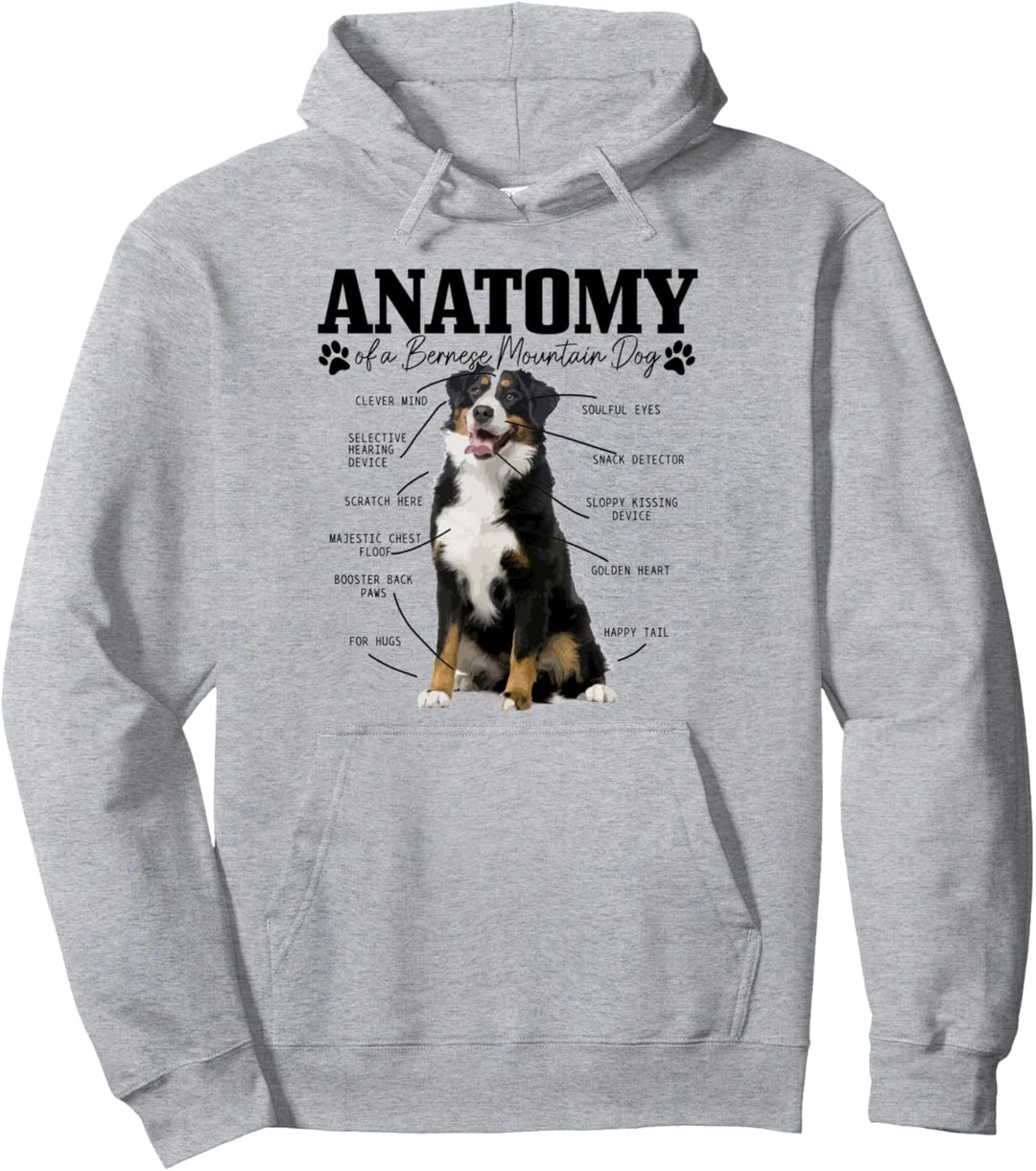 Berner Sennenhund Anatomie lustig niedlich Hund Mama Papa Pullover Hoodie