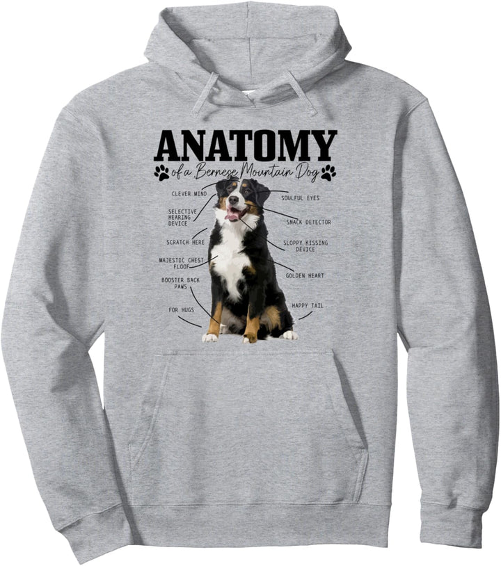 Berner Sennenhund Anatomie lustig niedlich Hund Mama Papa Pullover Hoodie