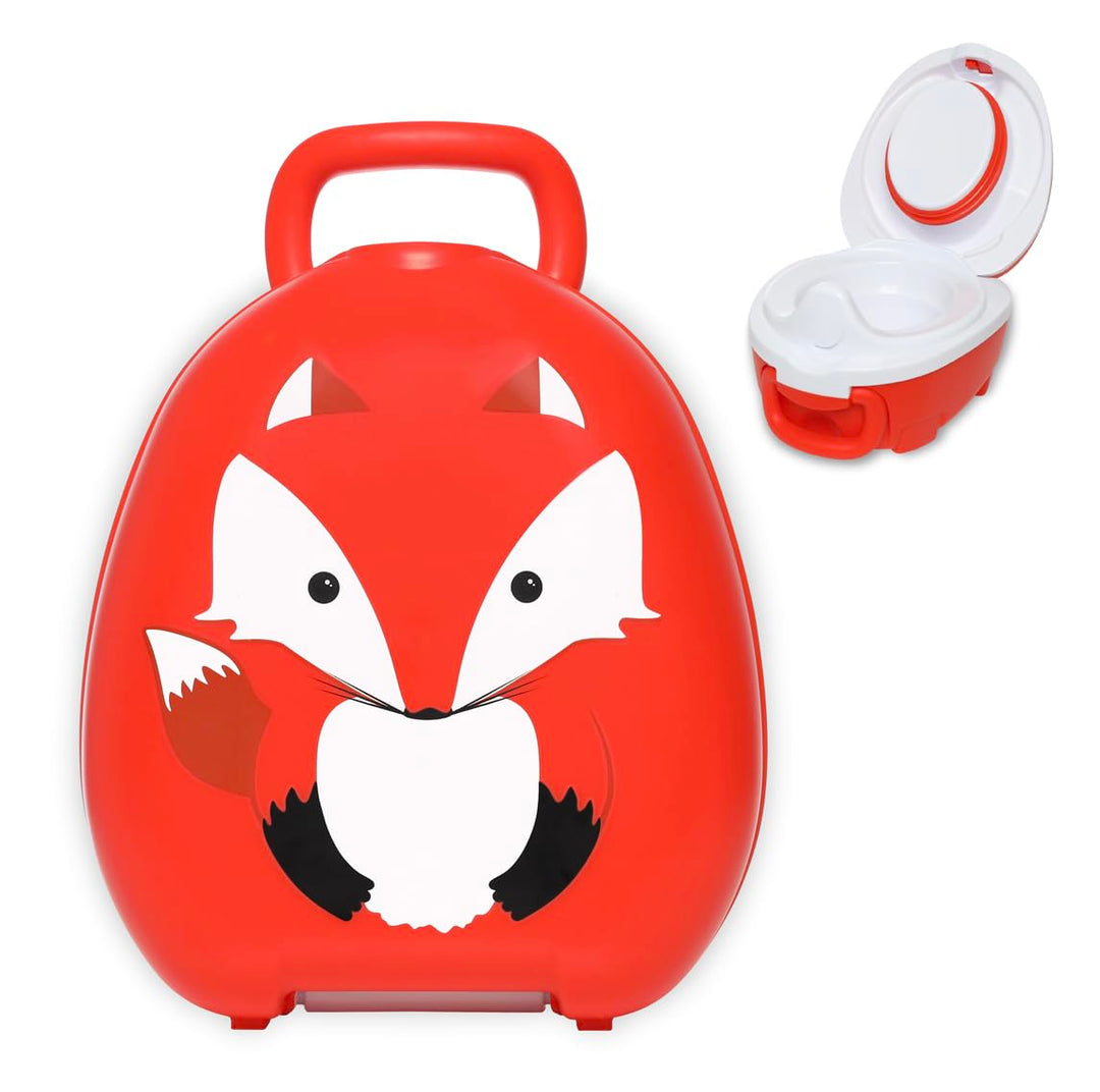 My Carry Potty - Fuchs Travel Töpfchen, preisgekrönter tragbarer Toilettensitz für Kleinkinder, den