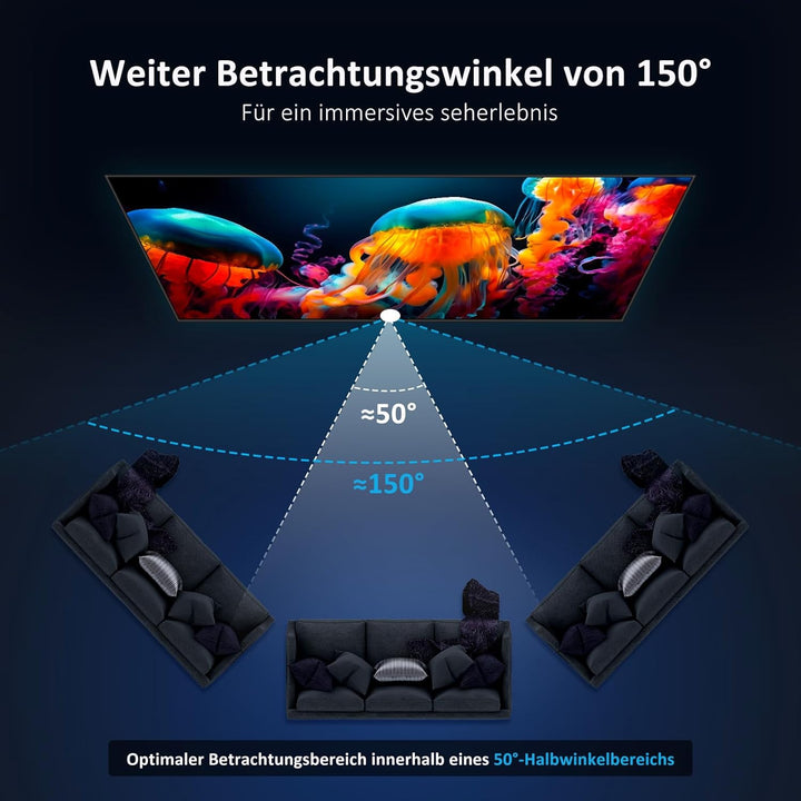 NexiGo 100-Inch Fresnel Projector Screen for Bright Day Light Use, 85% Ambient Light Rejecting ALR P