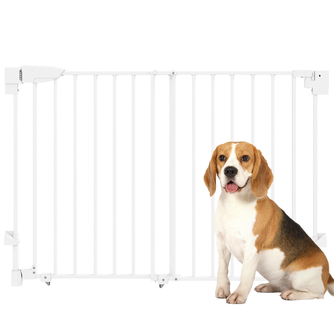 PawHut Treppenschutzgitter Türschutzgitter 74,5-111,5cm Kinderschutzgitter mit Auto-Close, Beidseiti