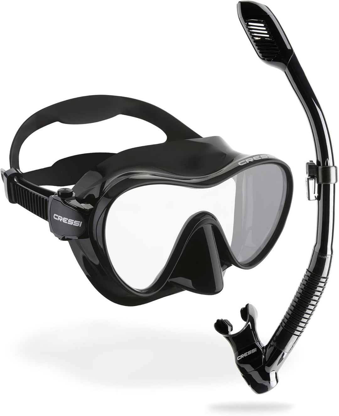 Cressi F1 - Rahmenlose Maske oder Rahmenlose Maske + Schnorchel Dry Combo Set zum Tauchen und Schnor