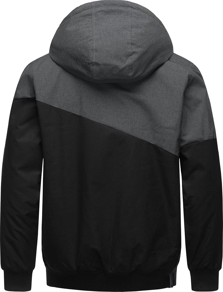 Ragwear Herren warme Winterjacke kurz mit Verstellbarer Kapuze Wings S-3XL M Schwarz, M Schwarz