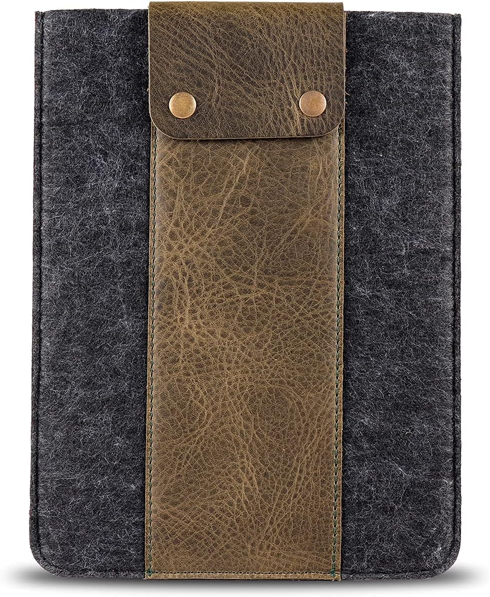 MegaGear Echtleder Tablet Hülle für iPad Pro 11 Zoll, Alle Generationen iPad Air & iPad (Grün, 11 In