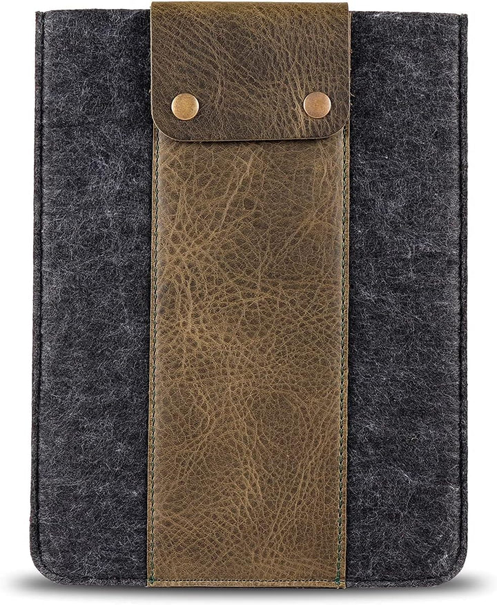 MegaGear Echtleder Tablet Hülle für iPad Pro 11 Zoll, Alle Generationen iPad Air & iPad (Grün, 11 In