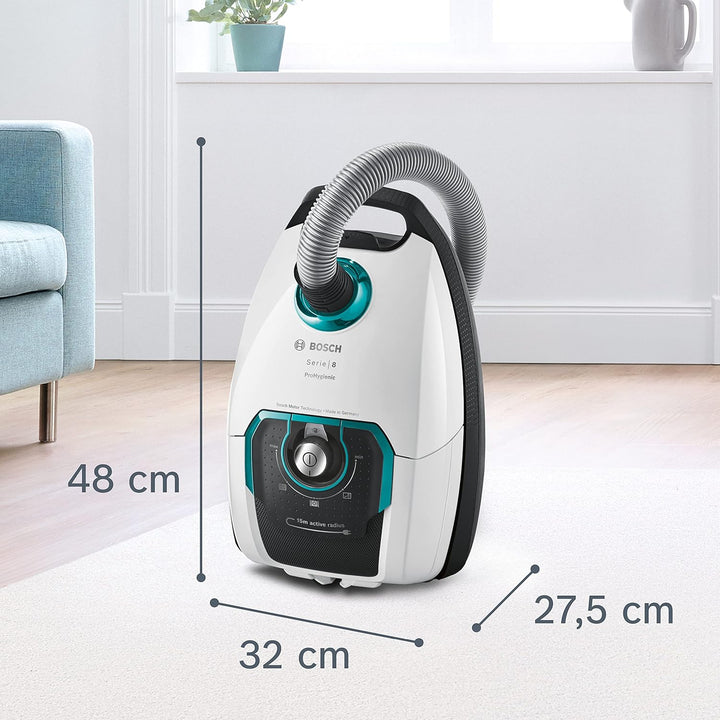 Bosch Staubsauger mit Beutel Serie 8 BGL8XHYG, ideal für Allergiker, Bodenstaubsauger, Hygiene-Filte