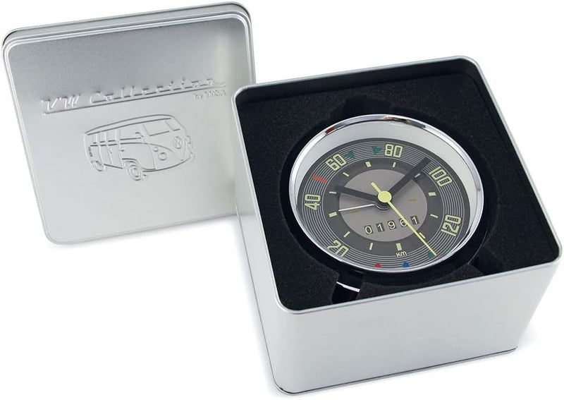 BRISA VW Collection - Volkswagen Wecker-Uhr-Zeitmesser im Tacho Design vom T1 Bulli Bus in edler Ges