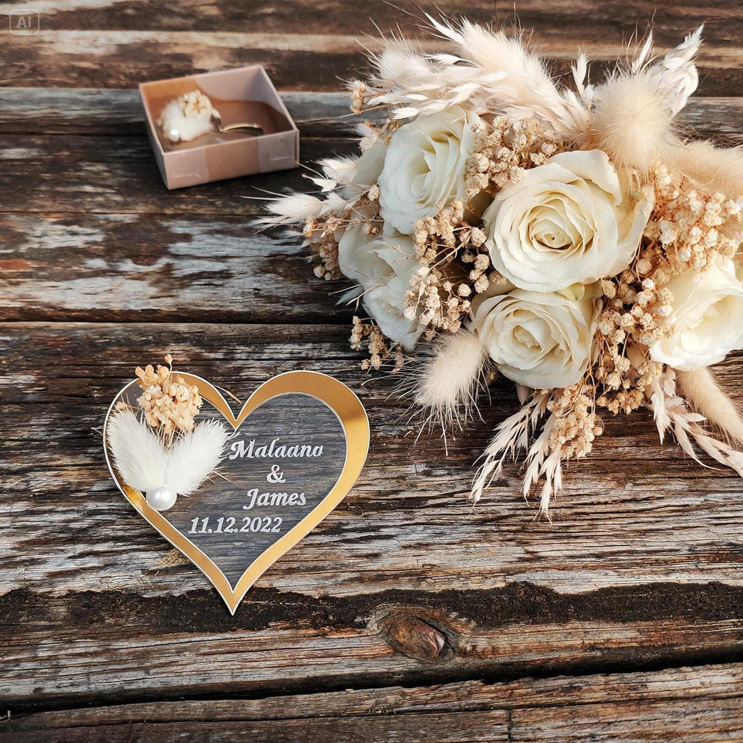 gastgeschenke Hochzeit personalisiert. 40 Stück, Gold Silber Acryl Hochzeit gastgeschenke für die gä