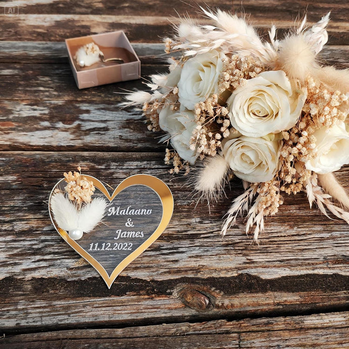 gastgeschenke Hochzeit personalisiert. 40 Stück, Gold Silber Acryl Hochzeit gastgeschenke für die gä